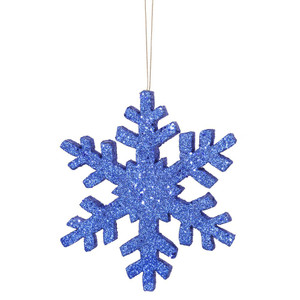 Vickerman L134502 - 12 inch Blue Glitter Snowflake Christmas Ornament