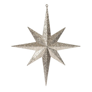 Vickerman M167558 15.75" Rose Gold Glitter Bethlehem Star
