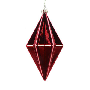 Vickerman MC212103D 5.5" Red Shiny Finial Ornament 4/bag