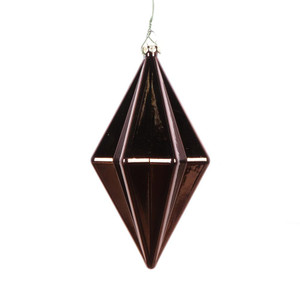  Vickerman MC212376D 5.5" Mocha Matte Finial Ornament 4/bag 