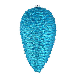 Vickerman N187212D - 7 inch Turquoise Pinecone Christmas Ornament - 4 Pack