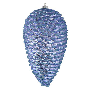 Vickerman N187229D - 7 inch Periwinkle Pinecone Christmas Ornament