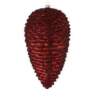 Vickerman N187265D - 7 inch Burgundy Glitter Pinecone Christmas Ornament - 4 Pack