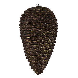 Vickerman N187284D 7" Gunmetal Matte Glitter Pinecone Ornament