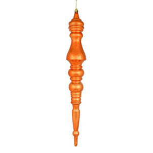 Vickerman N190918D - 20 inch Burnished Orange Mercury Finial Christmas Ornament