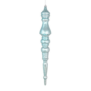 Vickerman N190932D - 20 inch Baby Blue Mercury Finial Christmas Ornament