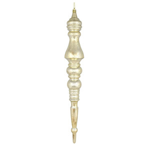 Vickerman N190938D - 20 inch Champagne Mercury Finial Christmas Ornament