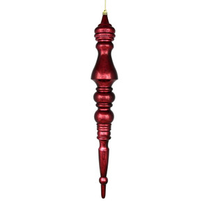 Vickerman N190965D - 20 inch Burgundy Mercury Finial Christmas Ornament