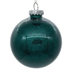 Vickerman N211262 4.75" Sea Blue Glitter Clear Ball 4/bag
