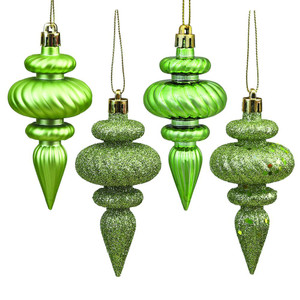 Vickerman N500054 4" Celadon Finial 4 Finish Asst 8/Bx