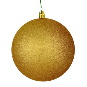  Vickerman N591033DG 4" Copper/Gold Glitter Ball Drill 6/Bag 