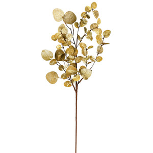 Vickerman RL192334 - 34 in. Gold Eucalyptus Artificial Spray - 3 Pack