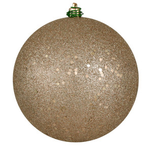 Vickerman N591043DQ - 4 inch Oat Sequin Ball Christmas Ornament - 6 Pack