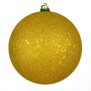 Vickerman N591046DQ 4" Medallion Sequin Ball Drilled 6/Bag