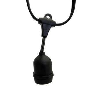  Vickerman V47K167 330' Black Patio String Light with E26 Sockets 