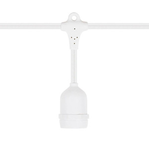 Vickerman V47W167 330' White Patio String Light with E26 Sockets