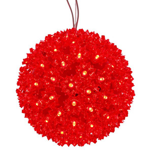  Vickerman X120803 100Lt x 7.5" LED Red Starlight Sphere 