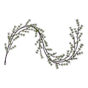 Vickerman X220760 - 6 ft Green Twig Tree Christmas Garland - Warm White LED