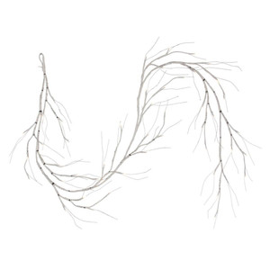  Vickerman X221518 6' White Birch Twig Garland 48WW LED B/O 