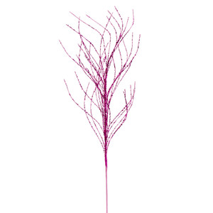 Vickerman QG221013 - 37 in. Hot Pink Wavy Twig Glitter Artificial Spray - 6 Pack