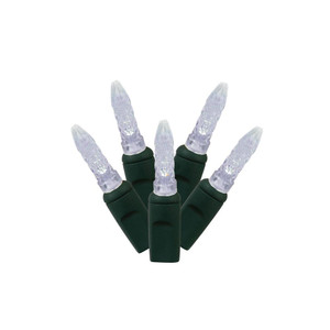 Vickerman 70 Light Pure White M5 LED Icicle Light Set on White Wire 並行輸入品 Vickerman X4G6705TPBG | 24ft LED Cool White Twinkle Xmas Light