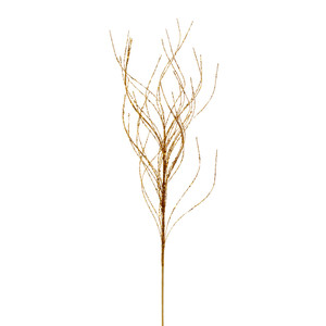 Vickerman QG221030 - 37 in. Antique Gold Ant. Wavy Twig Glitter Artificial Spray - 6 Pack