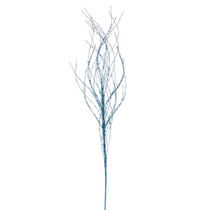 Vickerman QG221032 37" Baby Blue Wavy Twig Glitr Spray 6/Bg 