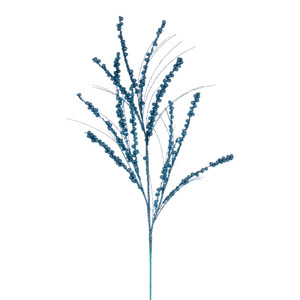 Vickerman QG221532 - 36 in. Baby Blue Berry Twig Glitter Artificial Spray - 6 Pack