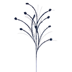 Vickerman QG221731 - 36 in. Midnight Blue Mdnt Mini Star Glitter Artificial Spray - 6 Pack