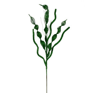 Vickerman QG223804 34" Green Multi Spiral Glitr Spray 6/Bg 