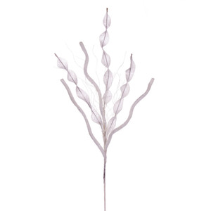 Vickerman QG223811 - 34 in. White Multi Spiral Glitter Artificial Spray - 4 Pack