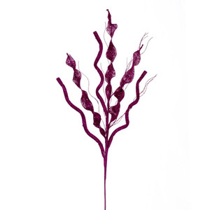 Vickerman QG223870 - 34 in. Fuchsia Multi Spiral Glitter Artificial Spray - 4 Pack