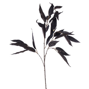 Vickerman FT224145 - 45 in. Black Glitter Eucalyptus Leaf Artificial Spray - 2 Pack