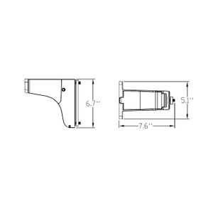 Halco 24871 Pole Straight Mount Arm