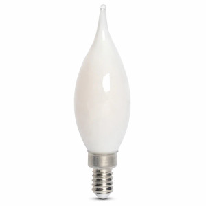 Halco 85082 – E12 CA10 Frosted Filament LED Lamp – 2700K