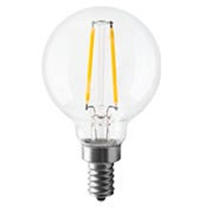Halco 85086 - G16.5 LED Clear Filament Bulb - 3000K - E12 Base