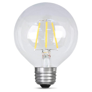 Halco 85172 - G25 LED Clear Filament Globe Bulb - 2700K Warm White