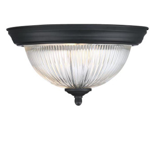 Westinghouse 6117700 - 1-Light Matte Black Flush Mount Ceiling Light - 11 in Diameter