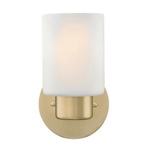 Westinghouse 6126400 - 1-Light Champagne Brass Wall Sconce - Sylvestre - 8-1/4 in High
