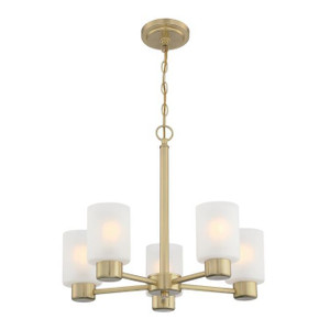 Westinghouse 6127000 - 5-Light Champagne Brass Chandelier - Sylvestre - 20-3/4 in Wide