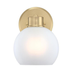 Westinghouse 6127600 - 1-Light Champagne Brass Wall Sconce - Dorney - 9 in High
