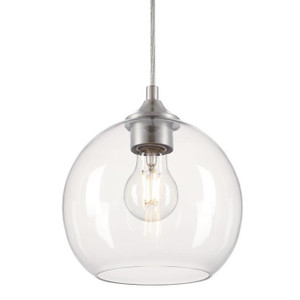Westinghouse 6130500 - 1-Light Brushed Nickel Mini Pendant Light - Tatze - 7-3/4 in Wide