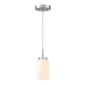Westinghouse 6135300 - 1-Light Brushed Nickel Mini Pendant Light - Shamus - 5 in Wide