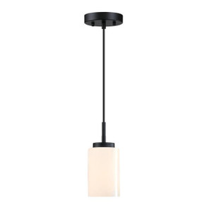Westinghouse 6135400 - 1-Light Black Mini Pendant Light - Shamus - 5 in Wide