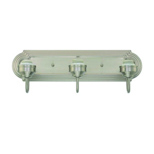 Westinghouse 6300800 - 3-Light Brushed Nickel Bathroom Vanity Light Bar - 19-1/2 in Wide