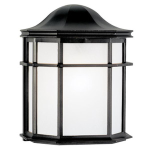 Westinghouse 6689800 - 1-Light Black Outdoor Wall Lantern - 9-7/8 in High