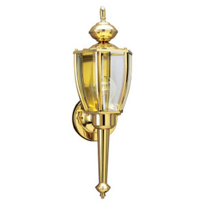Westinghouse 6692400 - 1-Light Polished Brass Outdoor Coach Wall Lantern - 18-1/2 in High