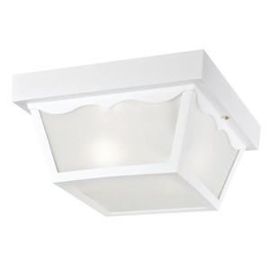 Westinghouse Lighting Westinghouse 6697600 White Outdoor Flush-Mount 