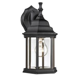 Westinghouse 6783100 - 1-Light Textured Black Outdoor Wall Lantern - 11-3/4 in High