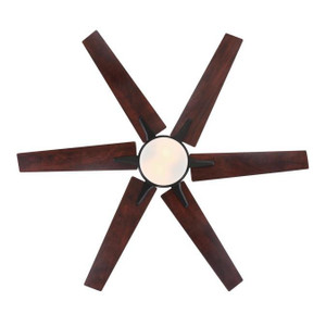 Westinghouse 74002B00 - 60 in Black-Bronze 6-Blade Smart Ceiling Fan with LED Light - Cayuga